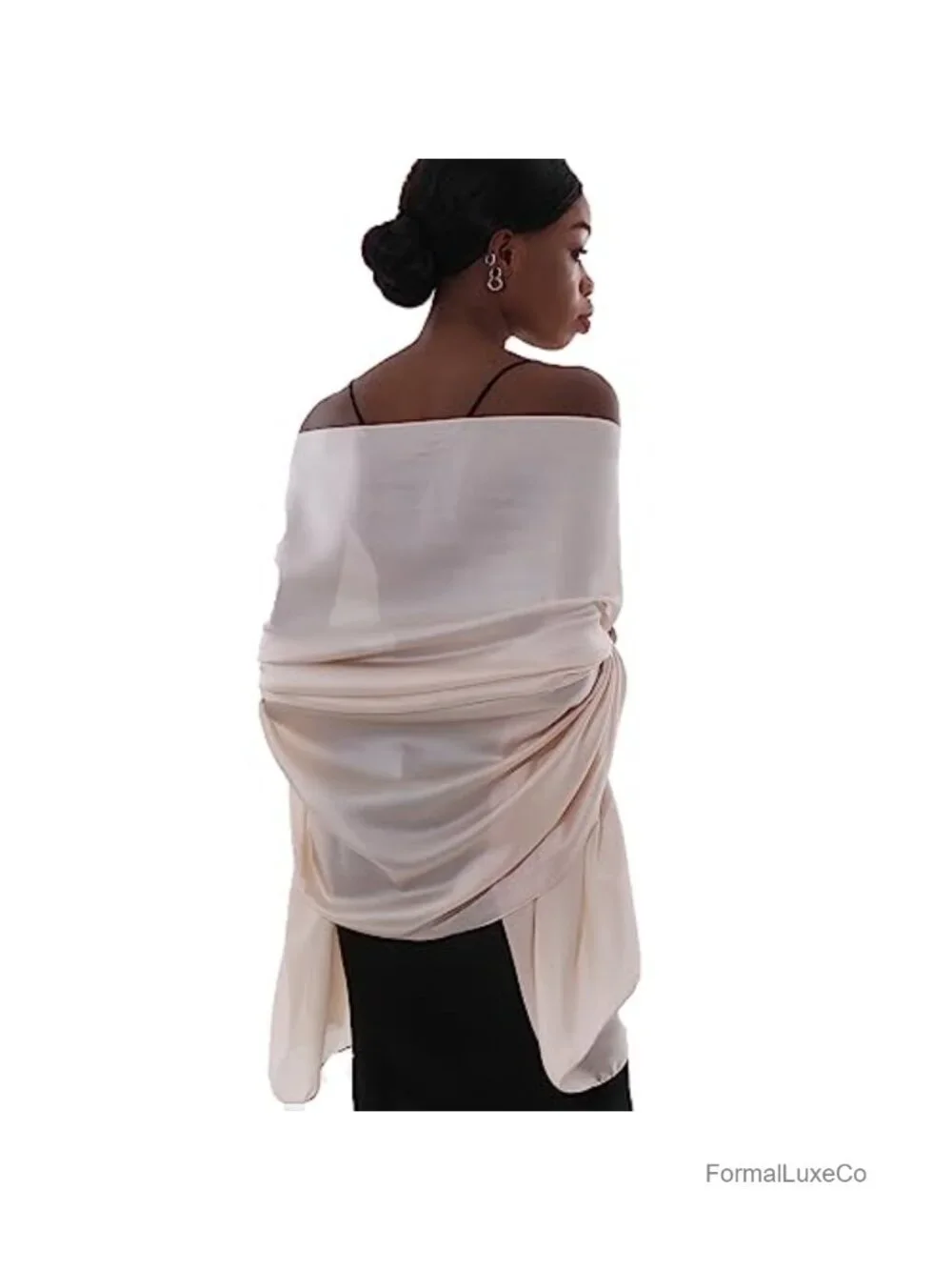 Pashmina Shawl Wrap for Evening Dresses, Silk-Like Scarf